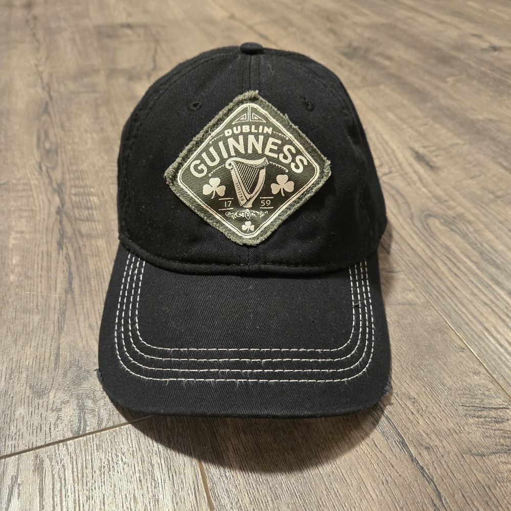 Guinness Dublin 1759 Green Patch Black Contrast Stitch Baseball Hat Adjustable